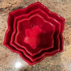 Chantal Talavera Collection 2007 Nesting Stoneware. 1, 2, 3 cup baking dishes.